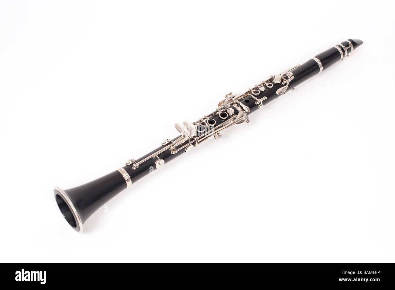 a clarinet isolated on a white background Stock Photo