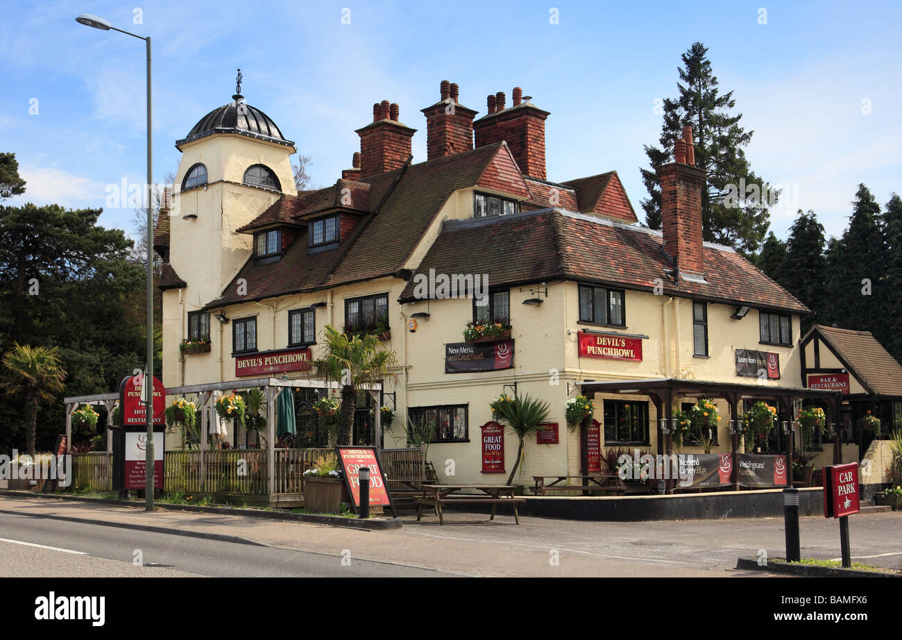 The Devils punch Bowl Hotel. Hindhead, Surrey, England, UK. Stock Photo