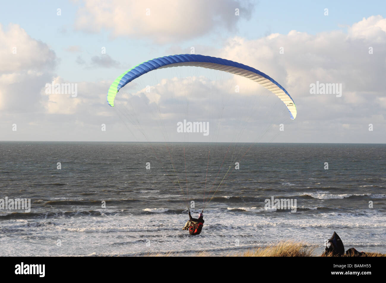 Paraglider searching a current of air to gain height Stock Photo Alamy