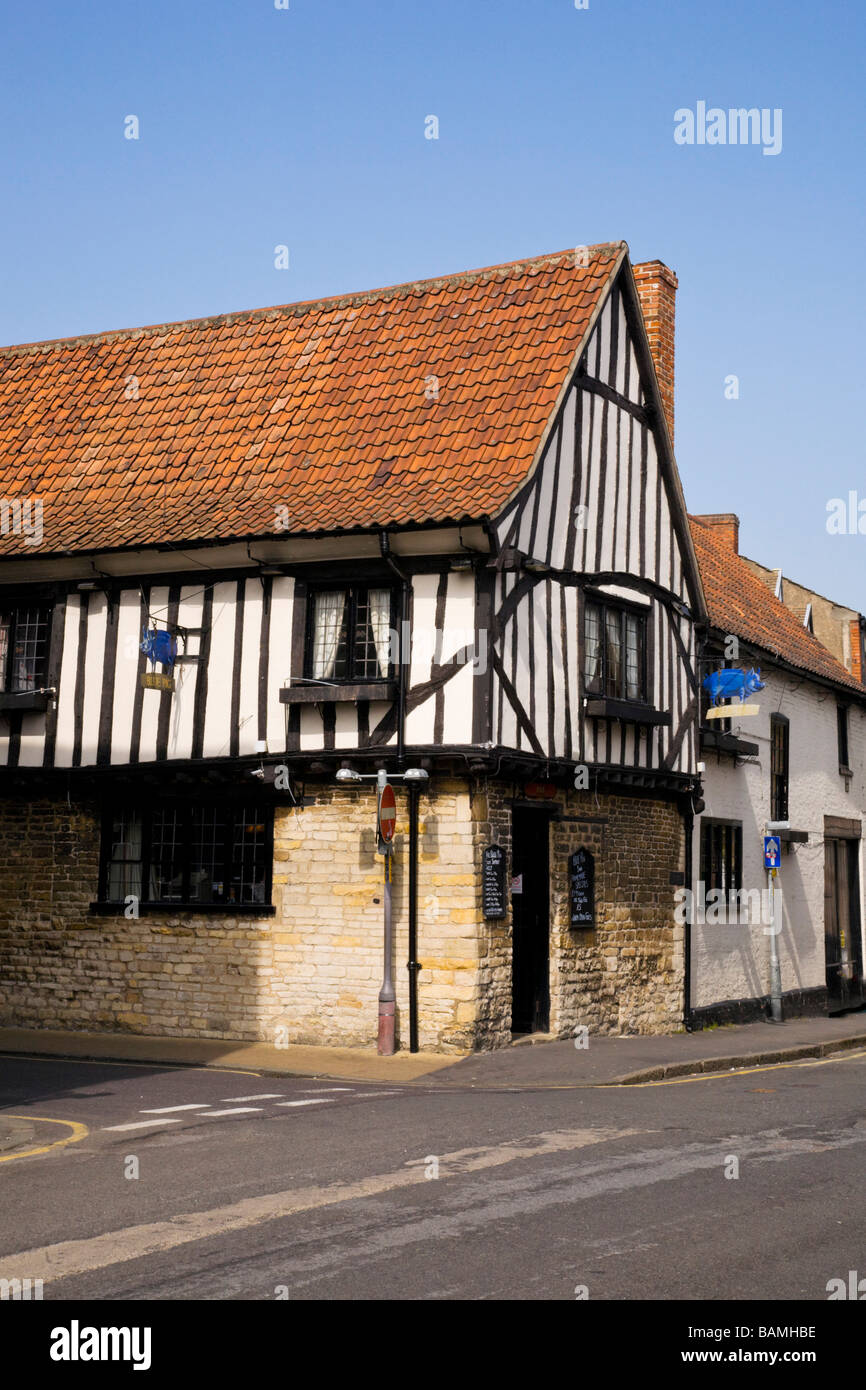 The Blue Pig public house, Castlegate, Grantham, Lincolnshire, England