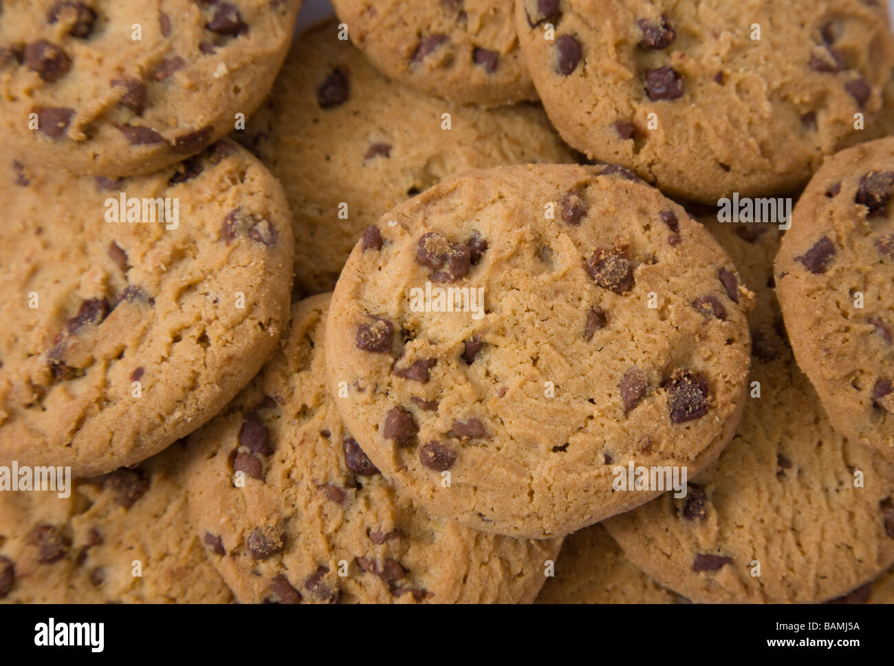 chocolate chip cookies Stock Photo