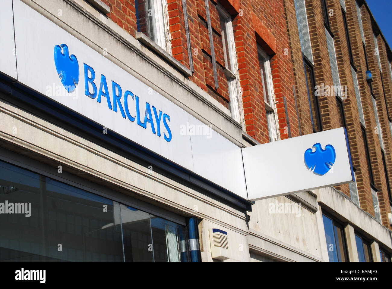 Barclays Bank Sign Stock Photo