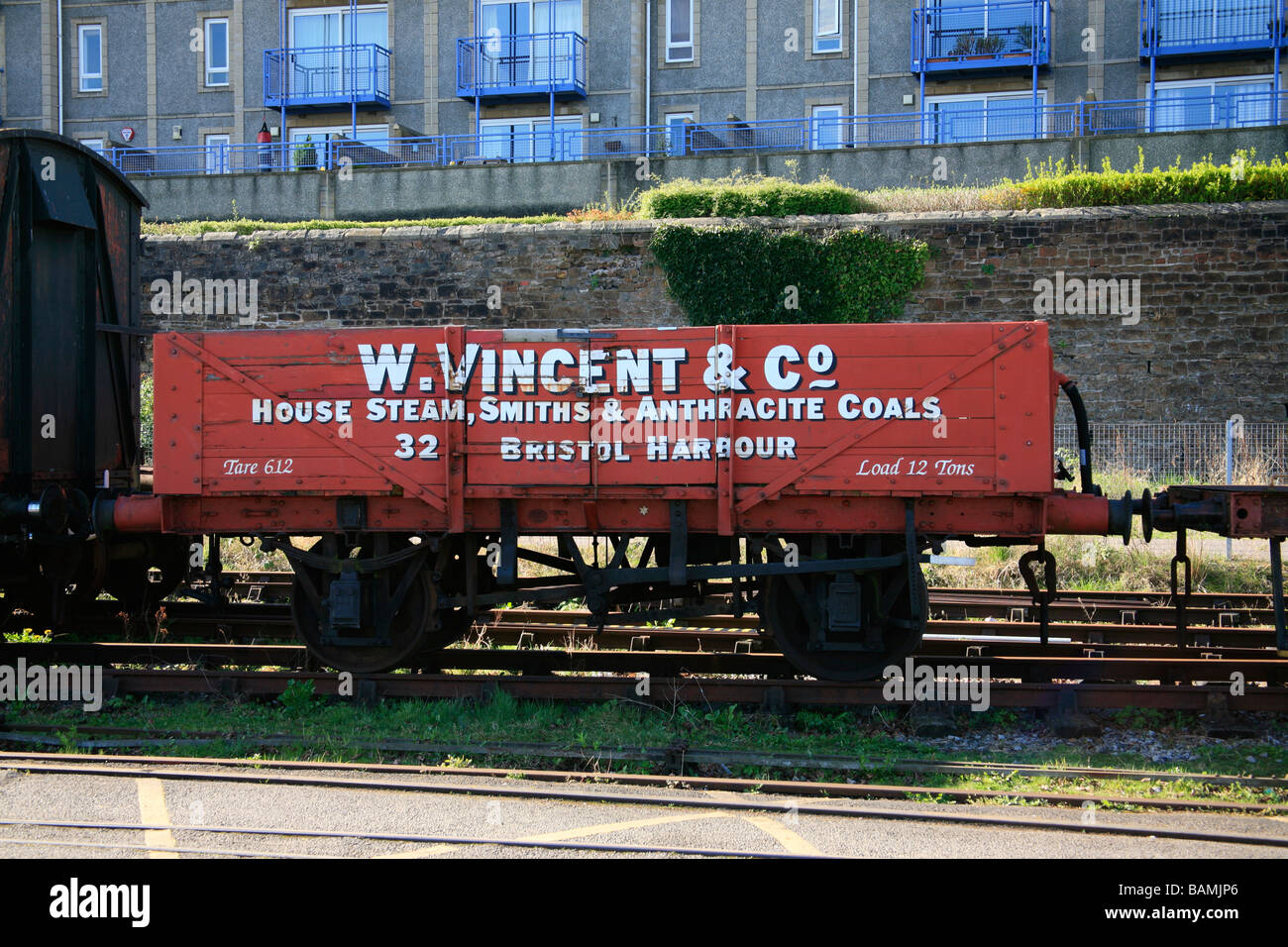 old railway carriage in bristol Stock Photo