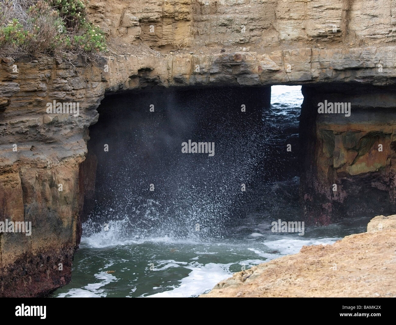 BLOWHOLE, EAGLEHAWK NECK, TASMAN PENINSULA, TASMANIA AUSTRALIA Stock