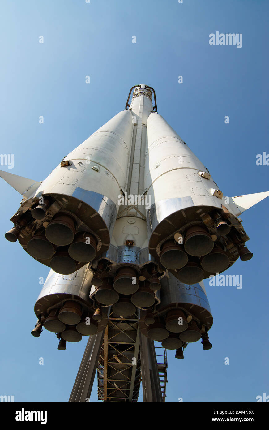 Breadboard model of the rocket Vostok 1 on which Jury Gagarin for the first time has departed to space Stock Photo