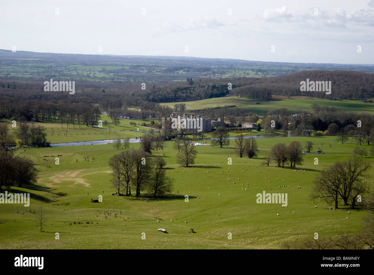 View of Longleat House from Heavens gate. Stock Photo