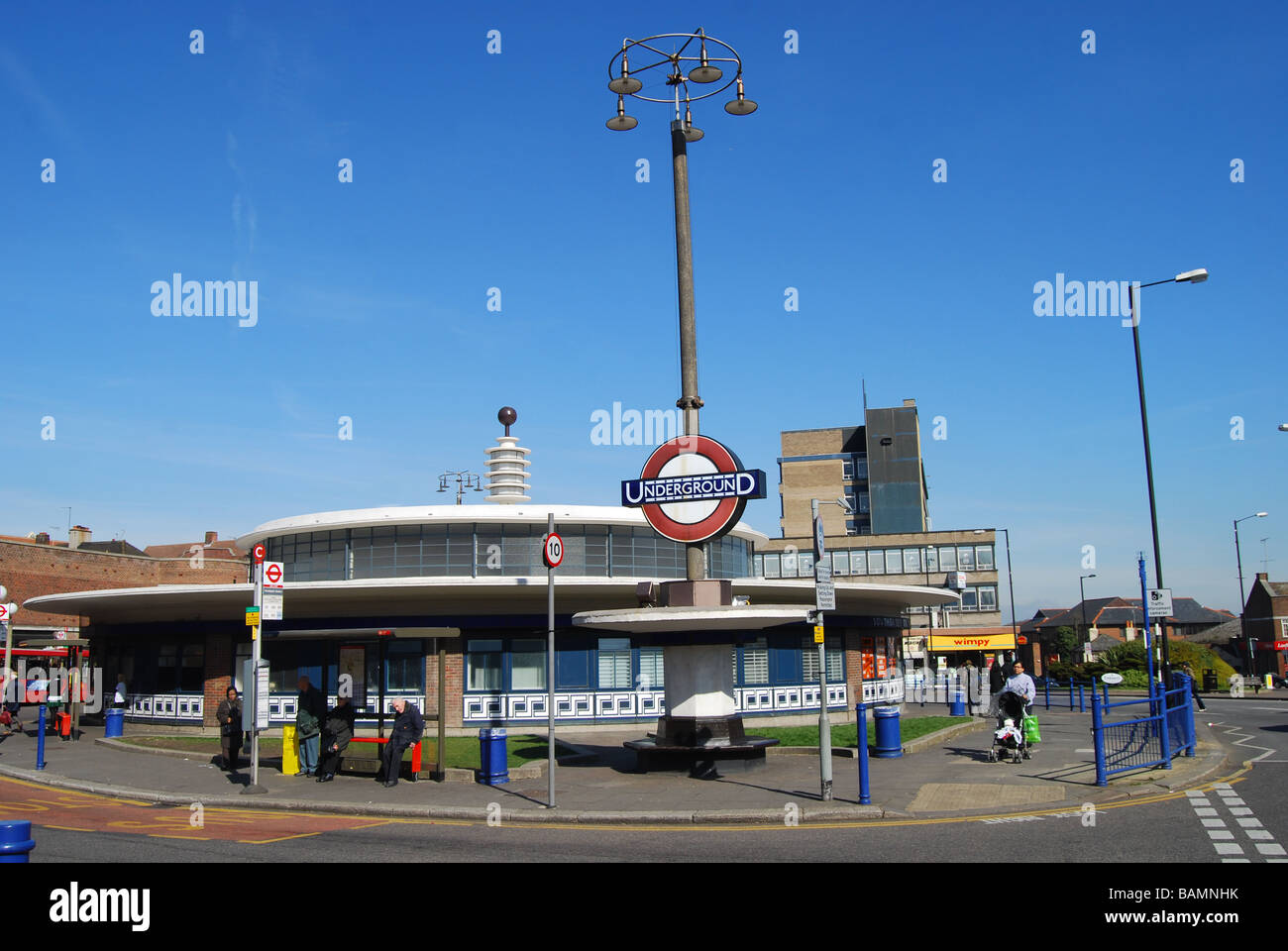 Southgate Tube station Art Deco Charles Holden Stock Photo Alamy
