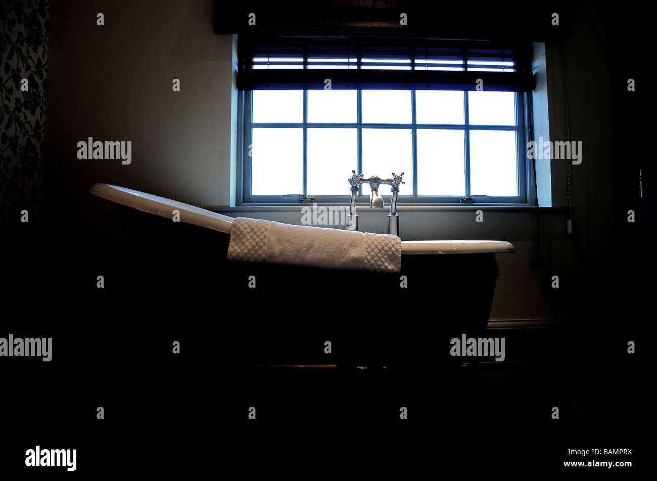 Roll top bath at the Hotel Du Vin, NewcastleuponTyne, England Stock