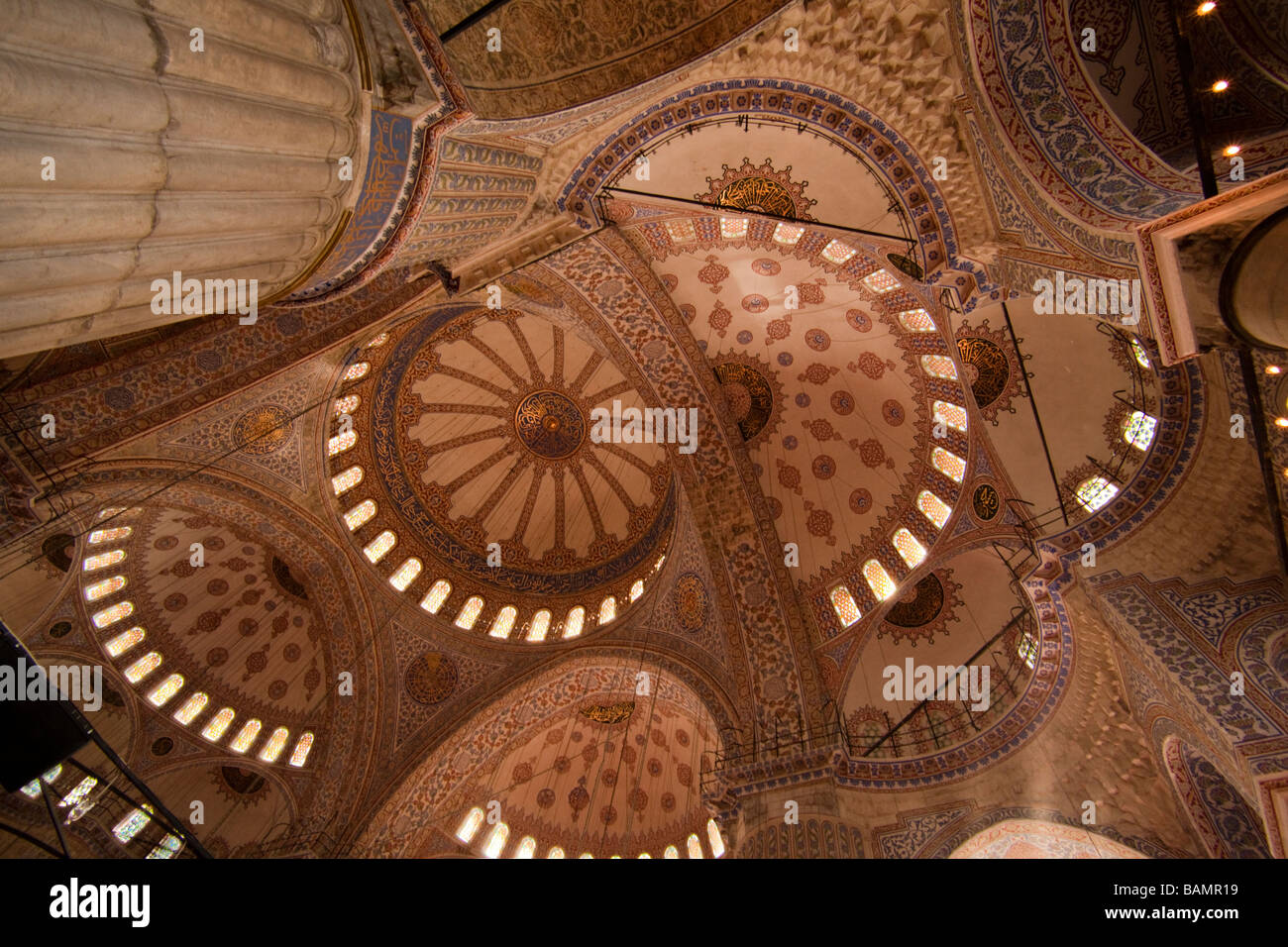 Blue mosque domed ceilings in Istanbul, Turkey Stock Photo Alamy