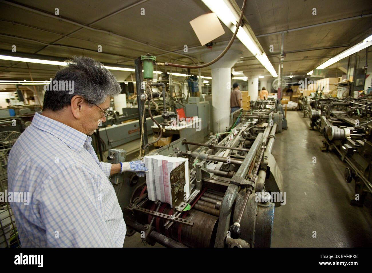 Workers Make Boxes for Retail Products Stock Photo - Alamy
