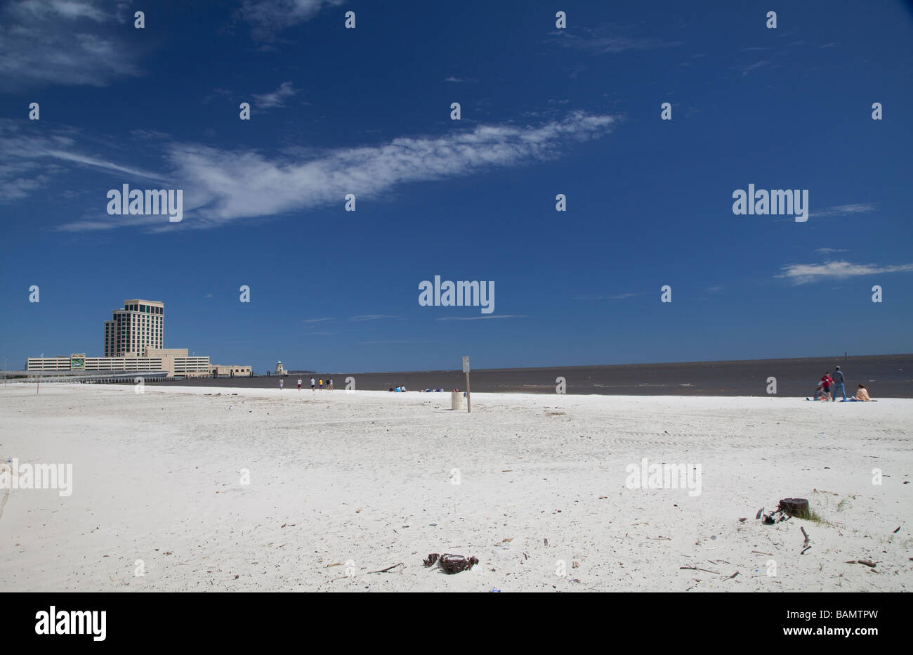Gulf of Mexico Beach at Biloxi, Mississippi Stock Photo