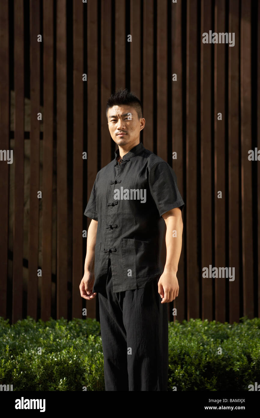 Man Practicing Martial Arts Stock Photo Alamy