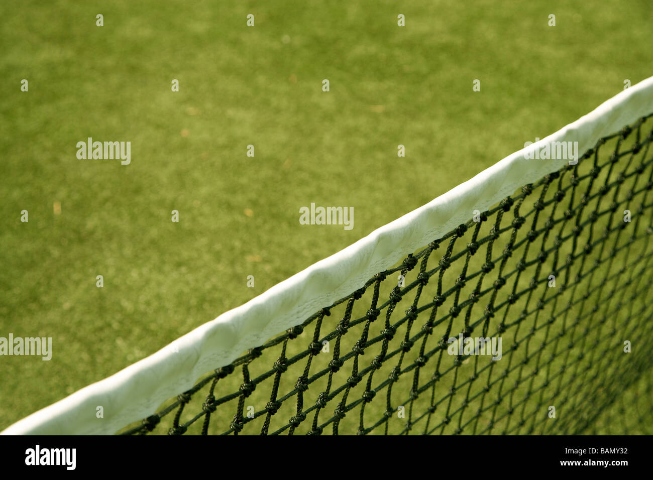 Net in Tennis Court Stock Photo Alamy