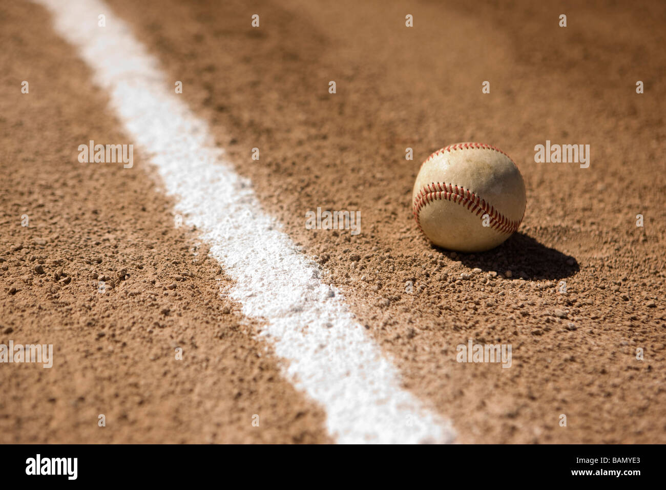 Inside the line - baseball concepts Stock Photo