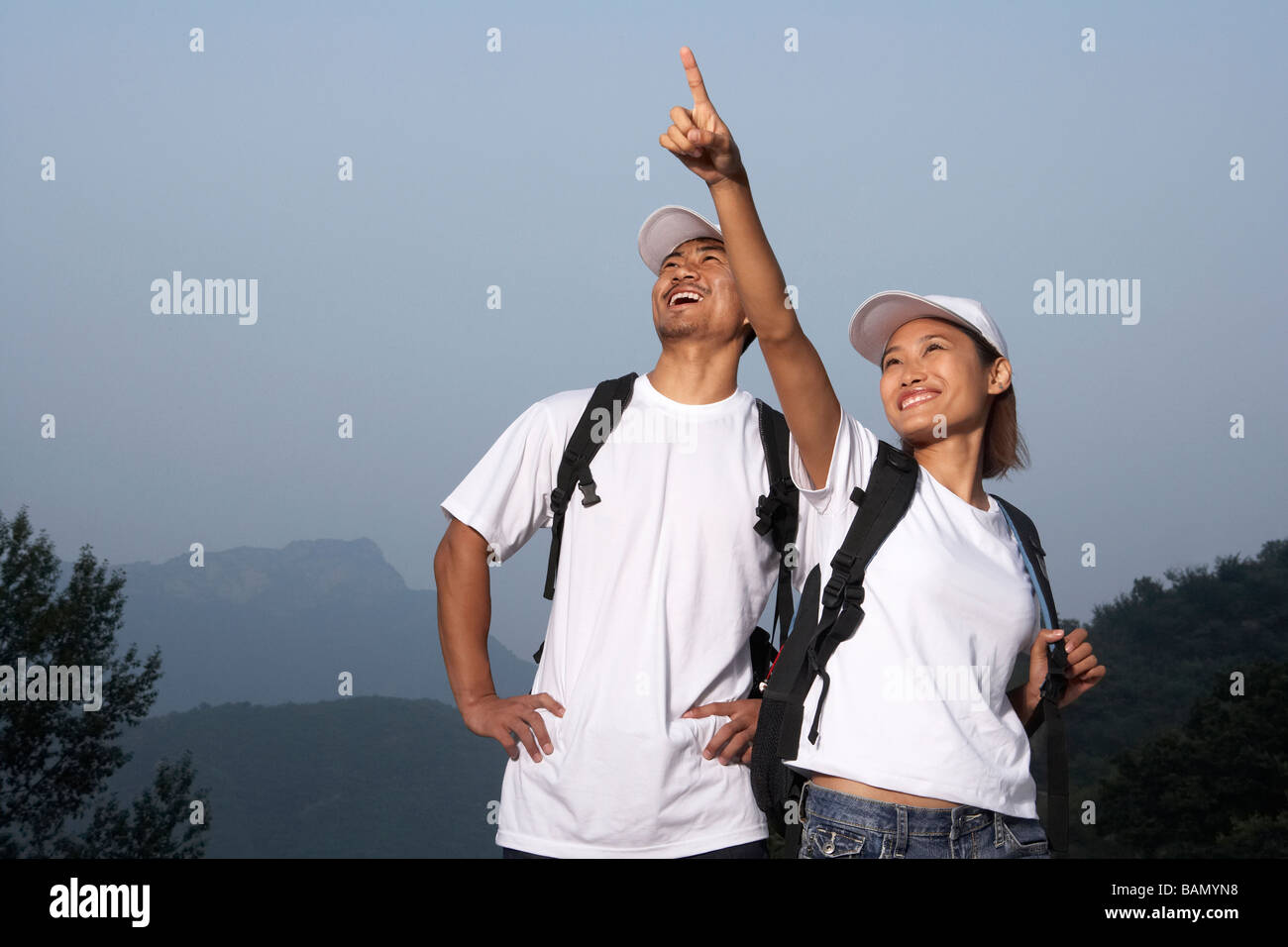 Asian lady hiking hi-res stock photography and images - Alamy