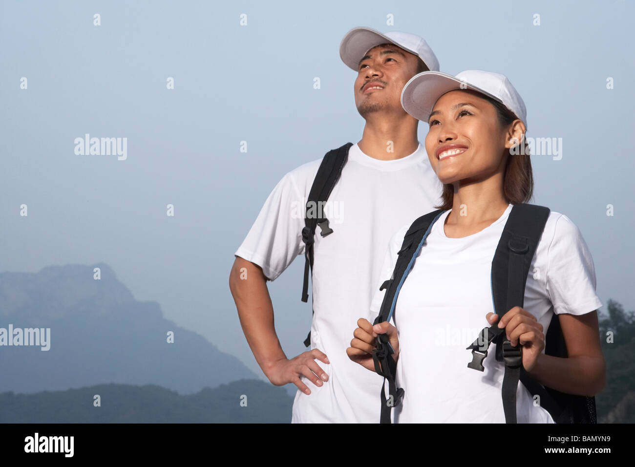 Asian lady hiking hi-res stock photography and images - Alamy