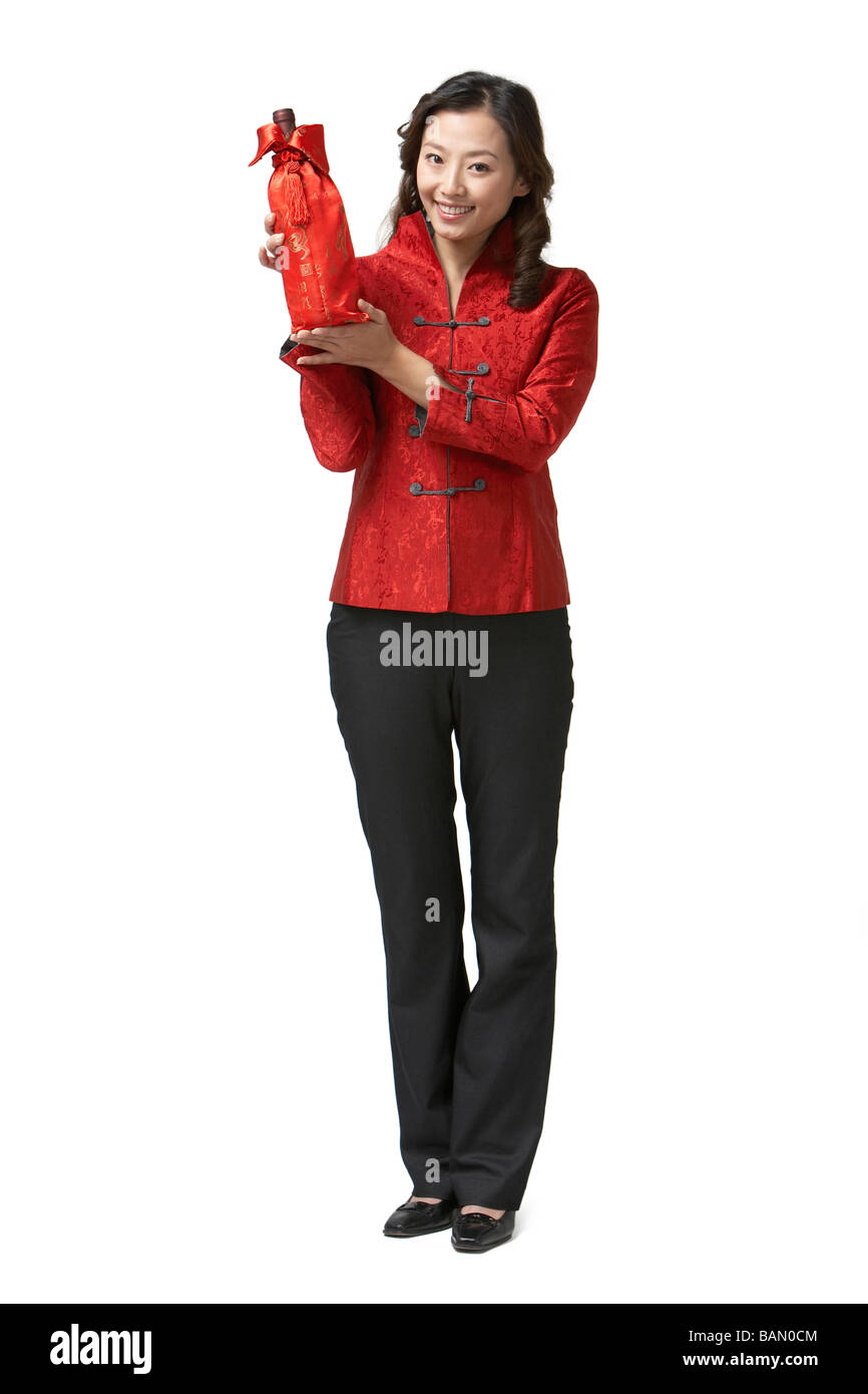 Chinese woman giving money chinese Cut Out Stock Images & Pictures - Alamy
