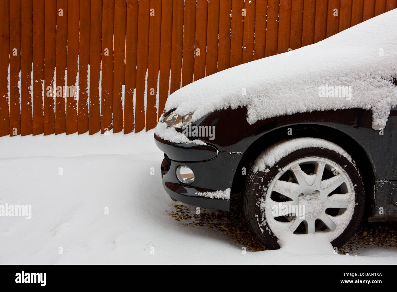 A car covered in snow Stock Photo Alamy