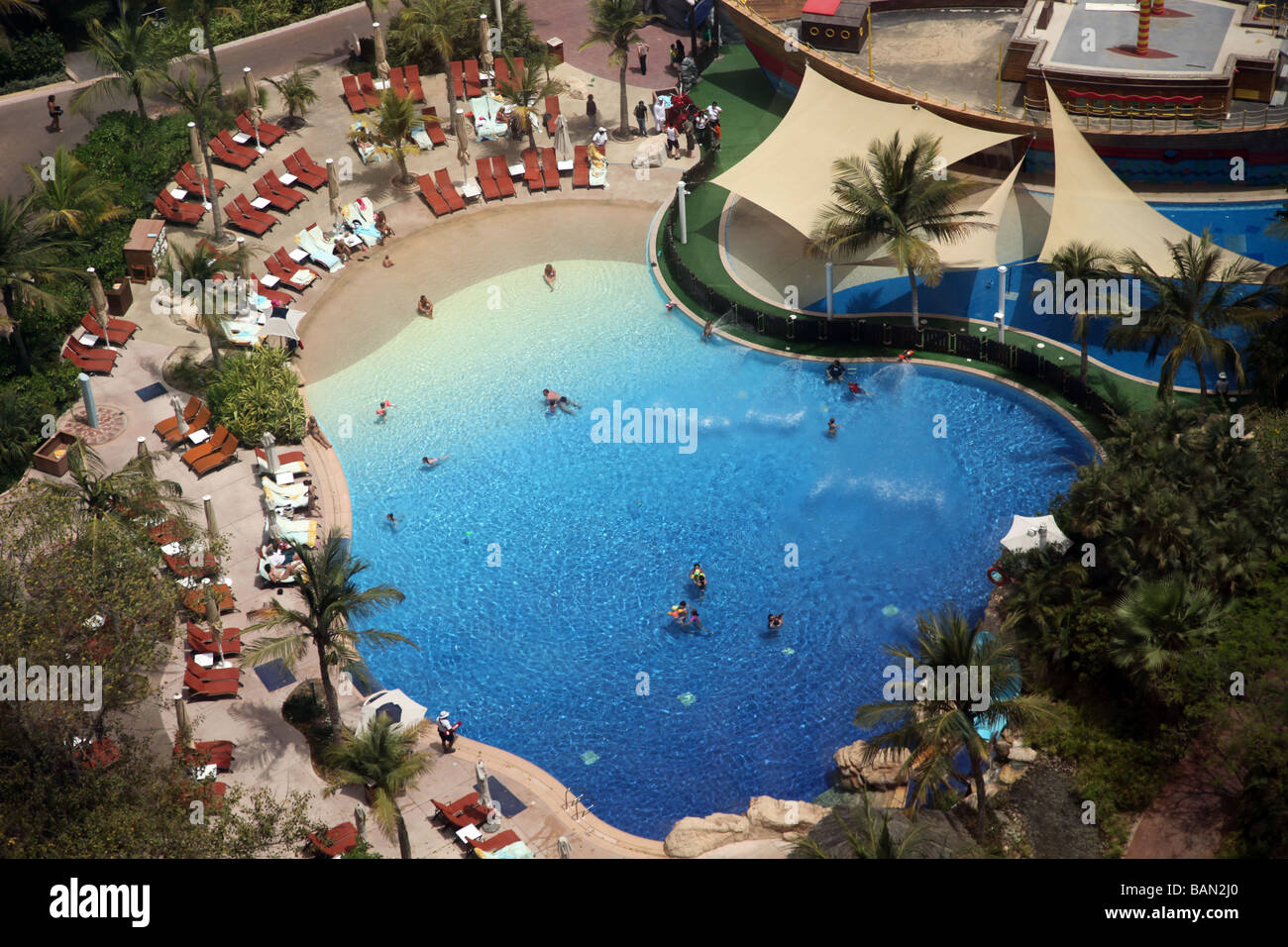 Jumeirah Beach Hotel family pool Dubai Emirates Stock Photo - Alamy