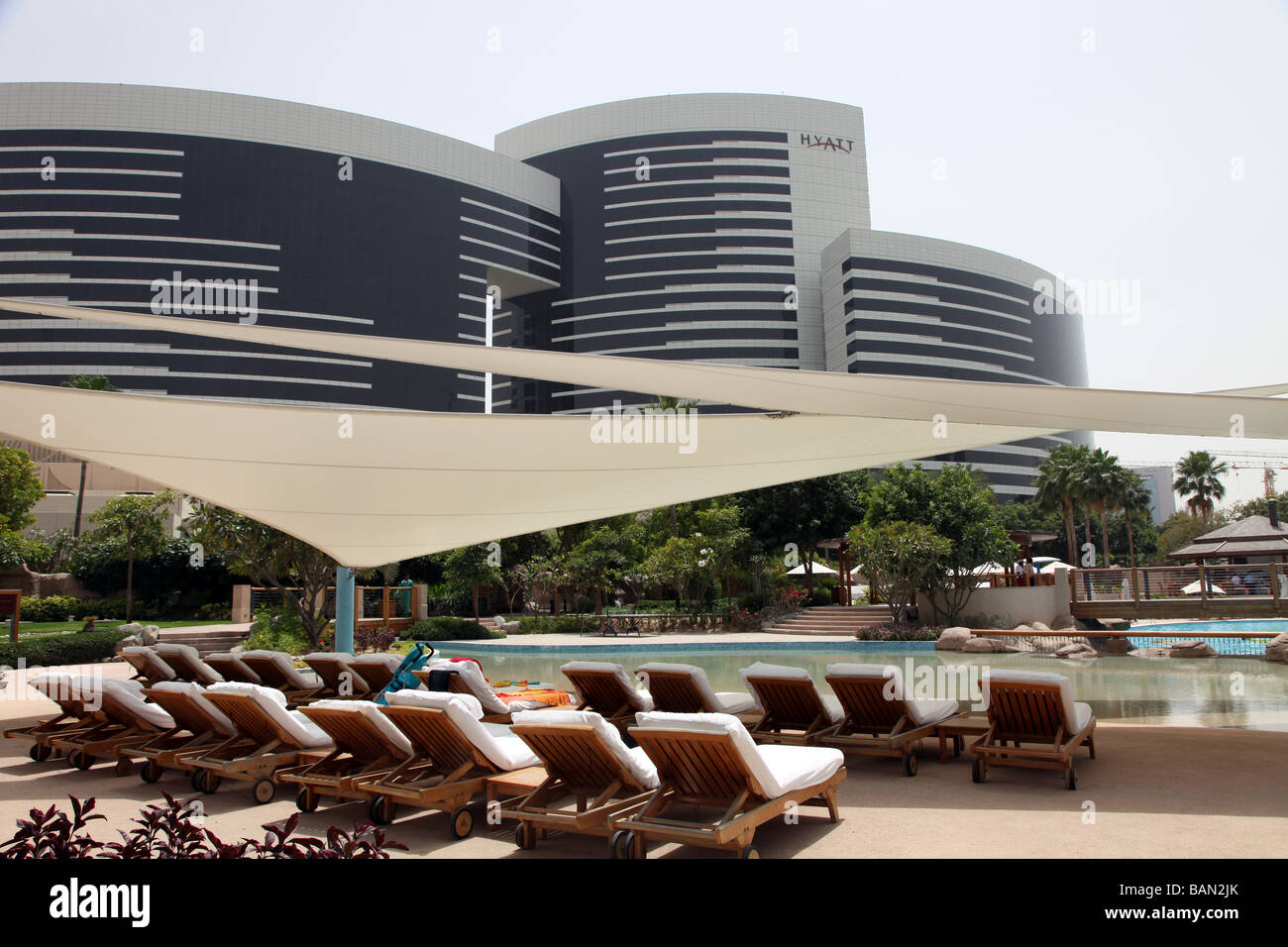 Grand Hyatt Hotel Dubai Stock Photo