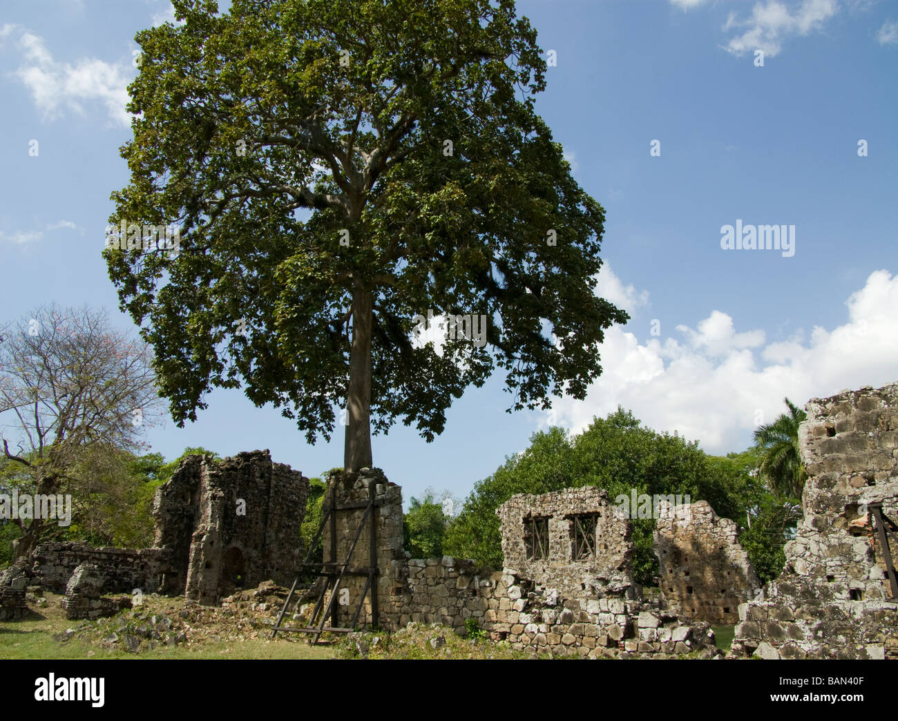 Panama.Panama city.Panama La Vieja Ruins. Stock Photo
