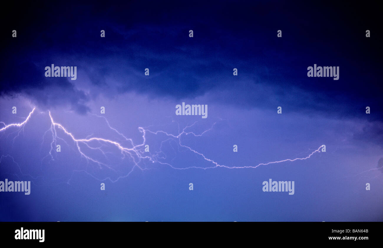 lightning and thunderbolt Stock Photo Alamy