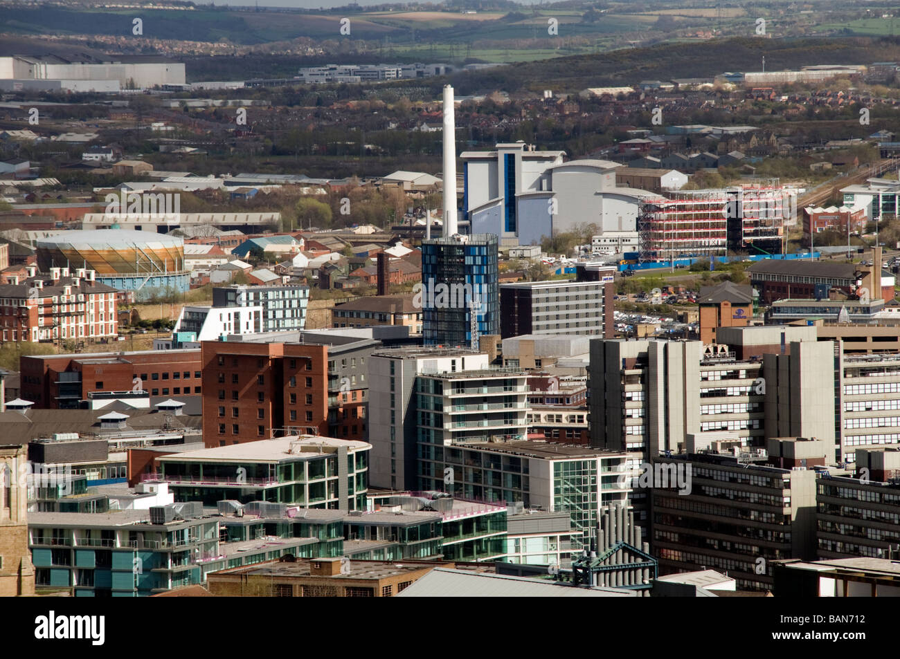 Sheffield City in South Yorkshire England Stock Photo