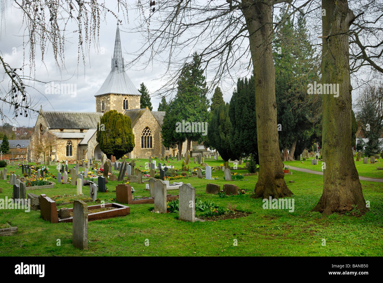 St. Helen's church, Wheathampstead, Hertfordshire, UK Stock Photo