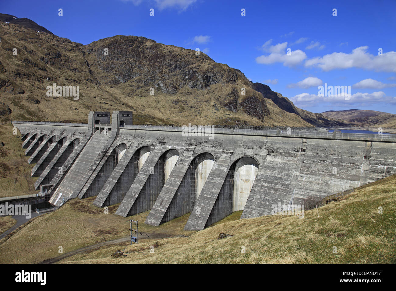 Lawers Dam, Glen Lyon, hydro electric scheme, Perthshire, Scotland Stock Photo