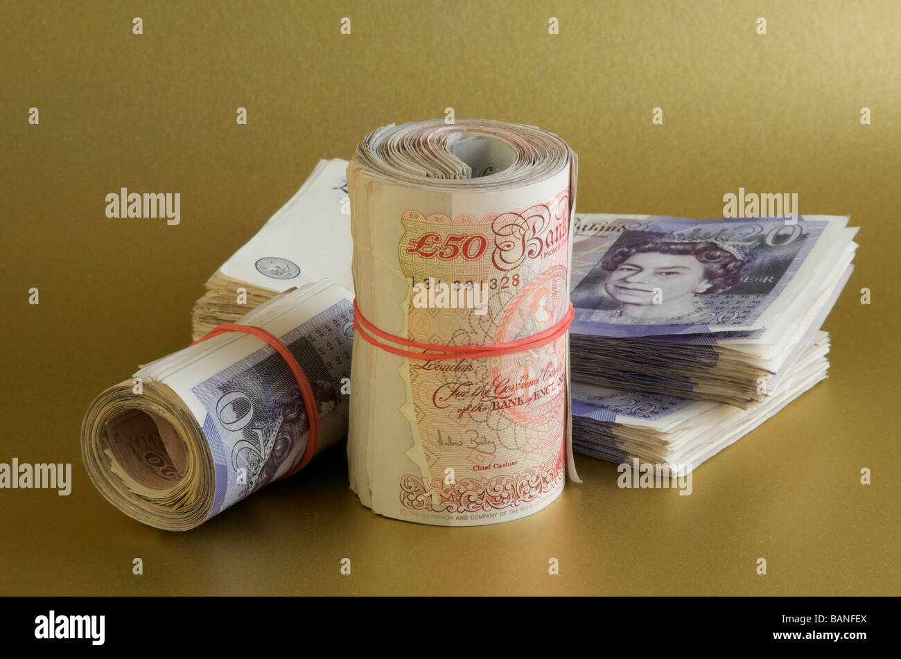 British paper currency of £50 and £20 pound notes Stock Photo Alamy