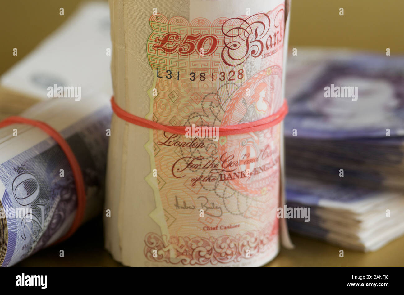 British paper currency of £50 and £20 pound notes Stock Photo Alamy