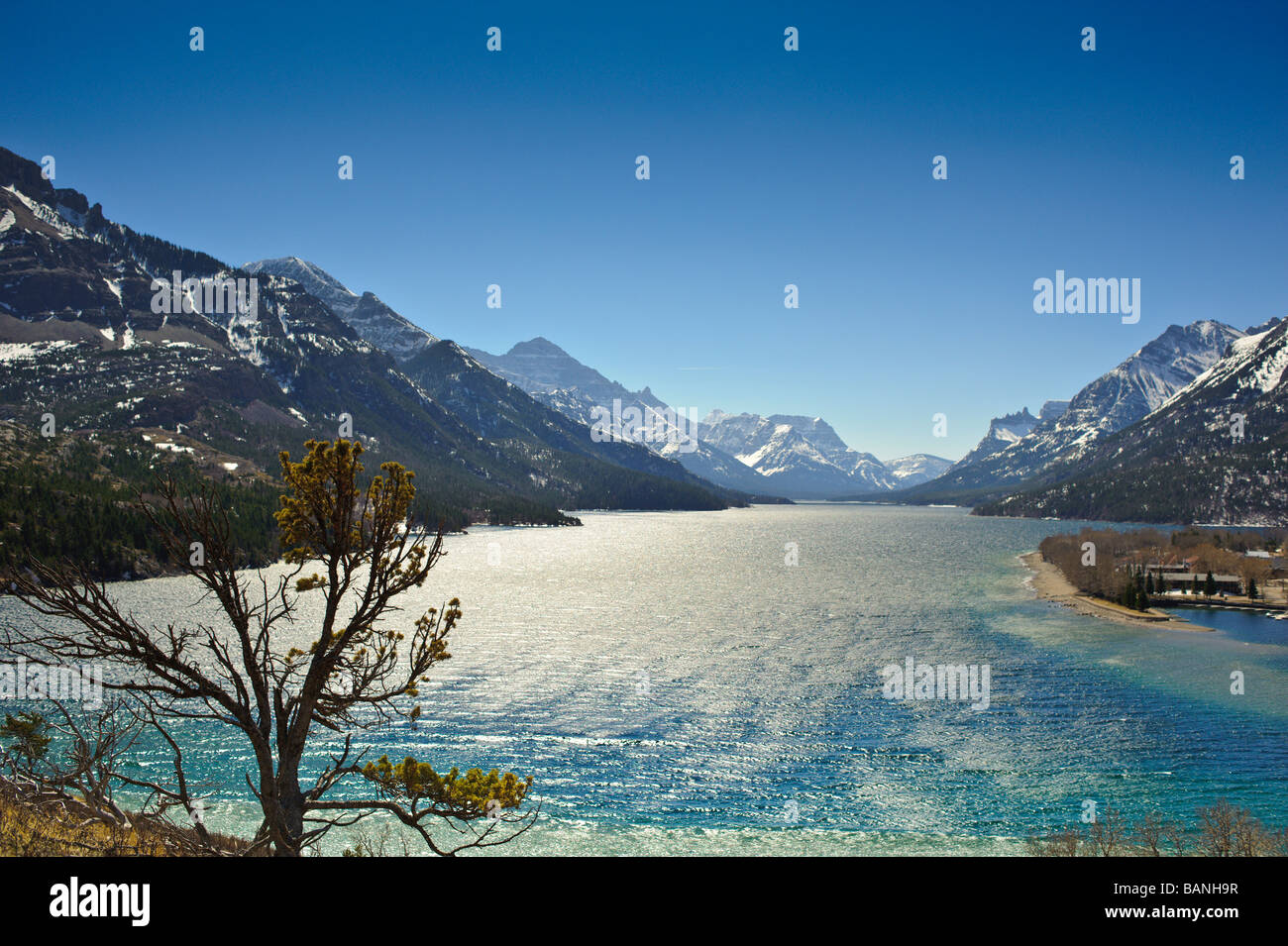 Upper waterton lake hi-res stock photography and images - Alamy