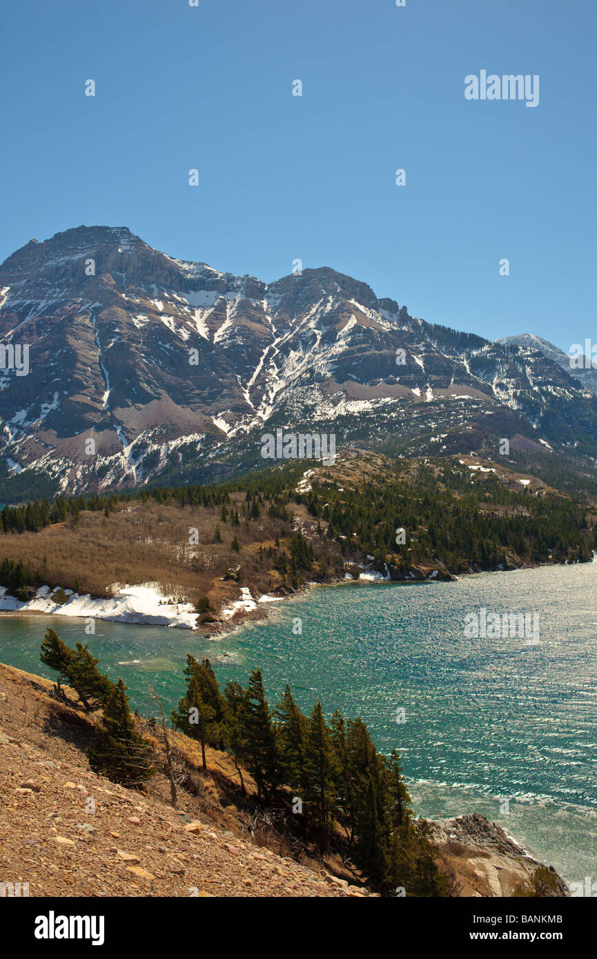 Upper Waterton Lake from the Prince of Wales Hotel in Waterton National ...