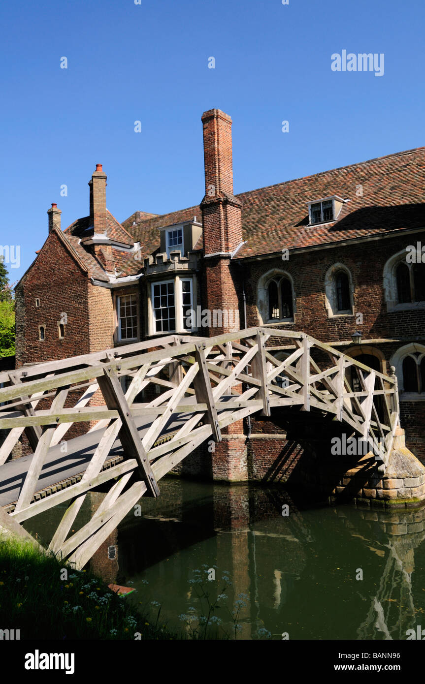 Mathematical Bridge Queens College Cambridge England Uk Stock Photo