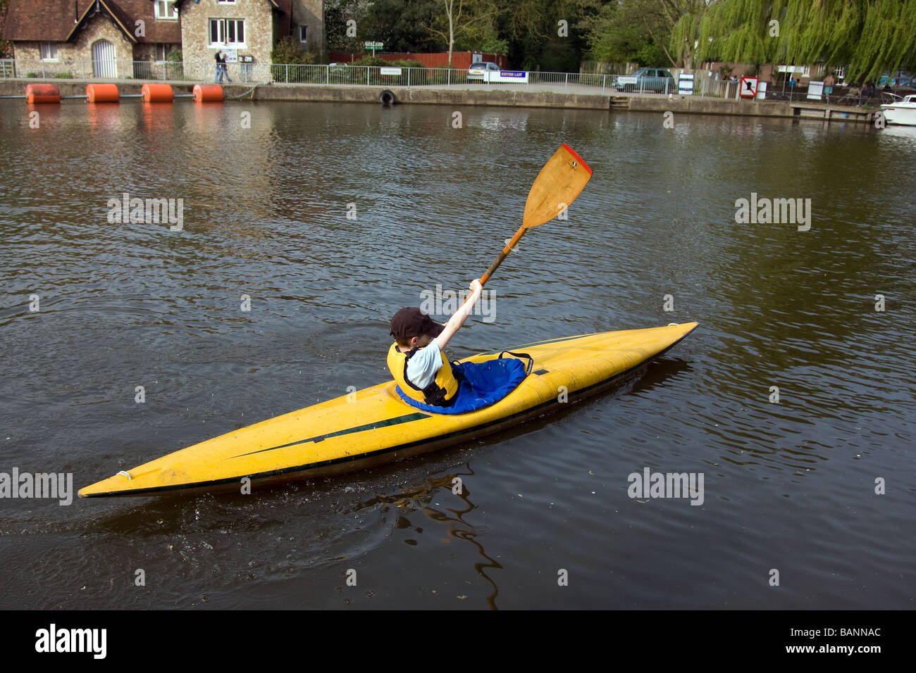 family canoeing canoeists kayak learning happy out allington river