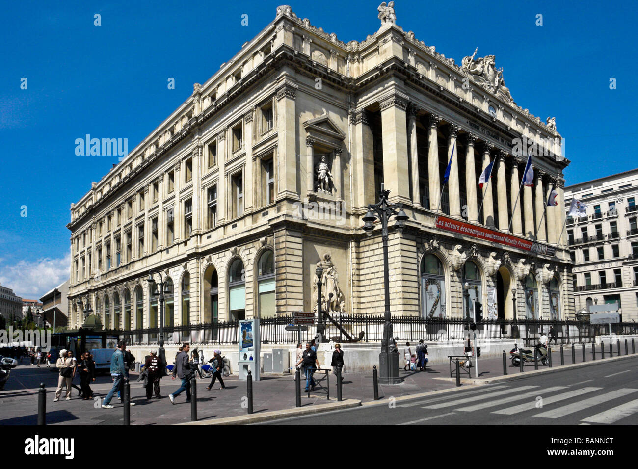 The impressive Chamber of Commerce building in Marseille France Stock Photo