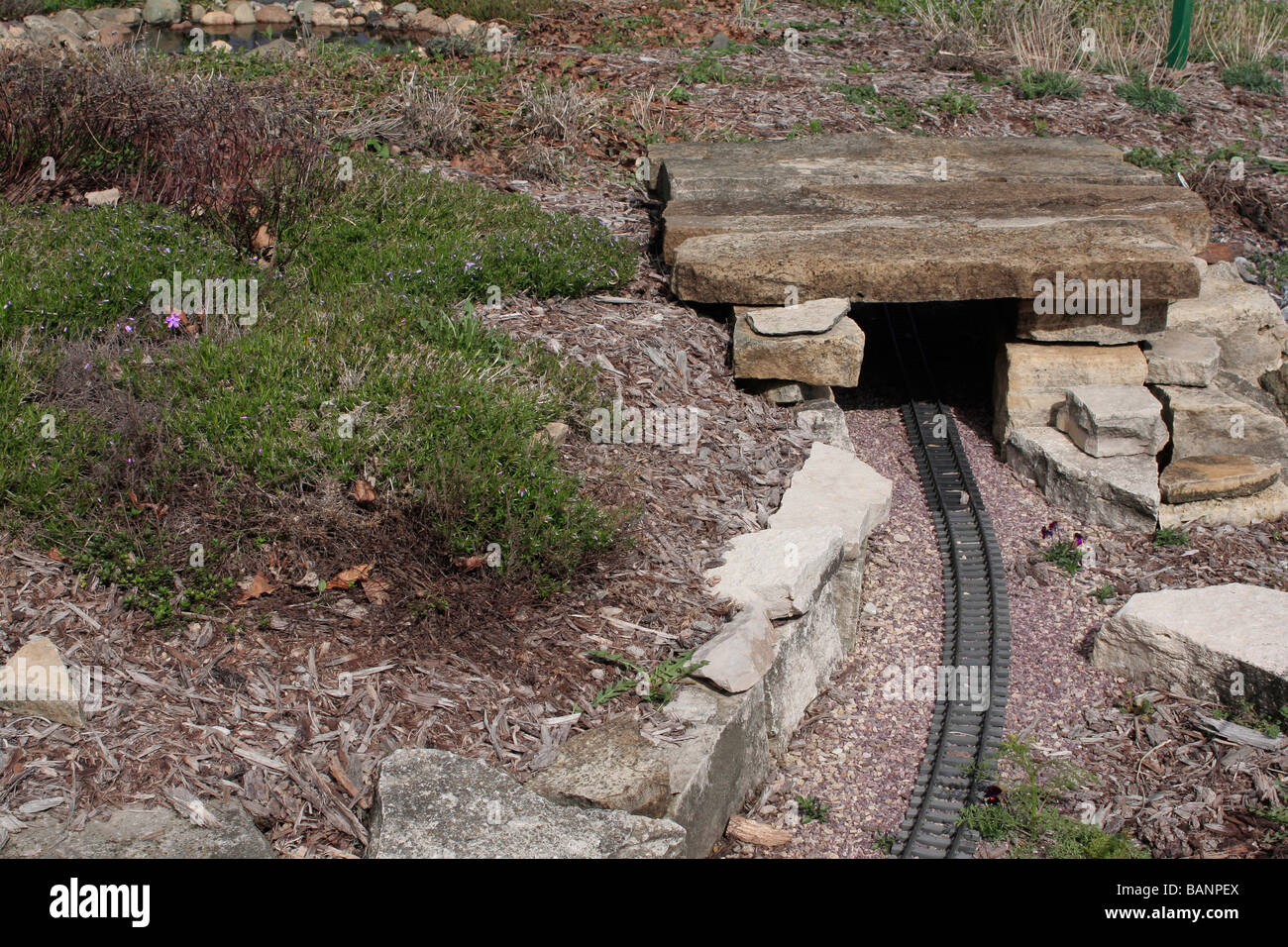 Model railroad tunnel The Max and Helen Guernsey Childrens Garden