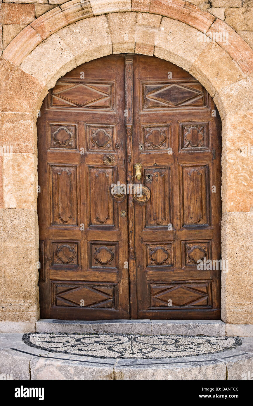 Muslim Library door, Rhodes Stock Photo Alamy