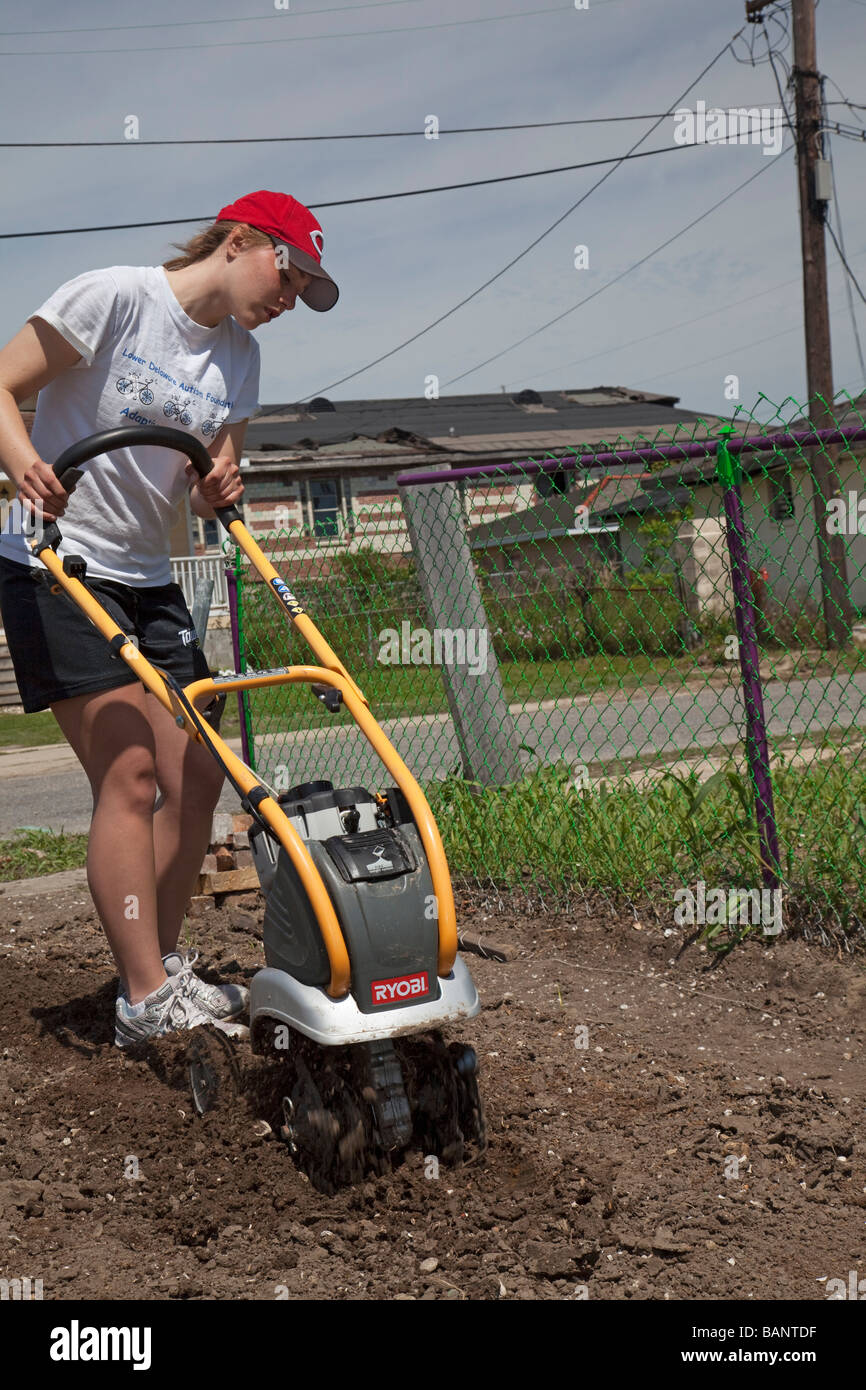 Community garden in lower ninth ward of New Orleans Stock Photo