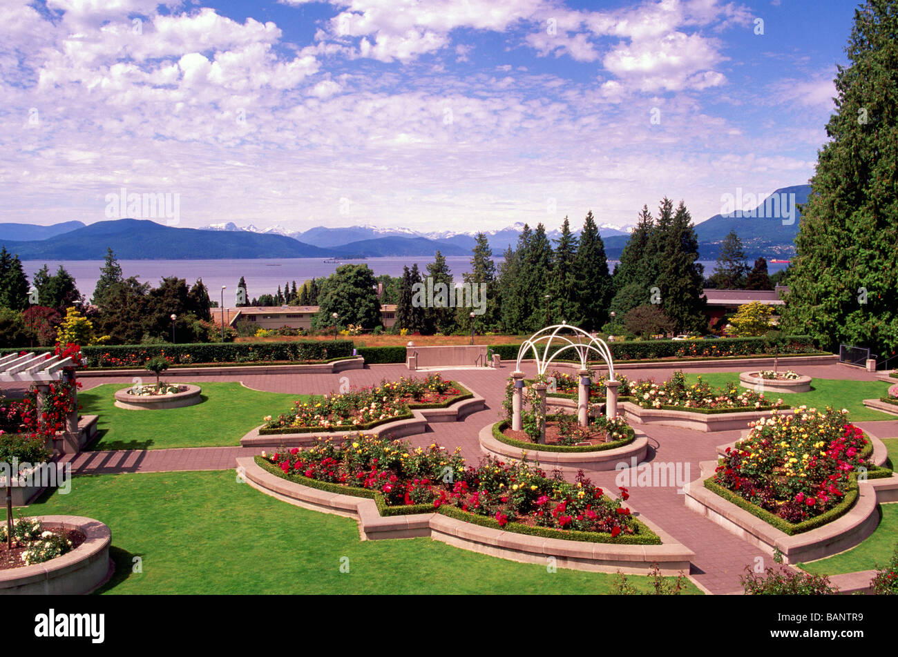 Rose Garden at University of British Columbia (UBC) overlooking English