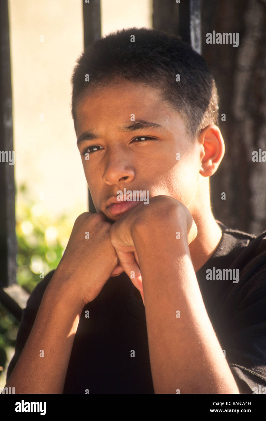 African american teen boy serious hi-res stock photography and images ...