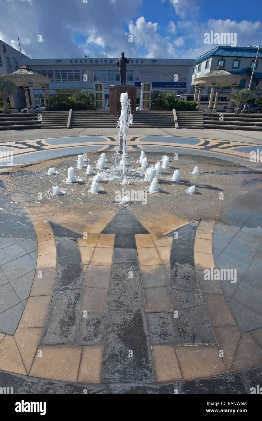 The Right Excellent Errol Walton Barrow statue, Independence Square, Barbados, St. Michael Stock Photo