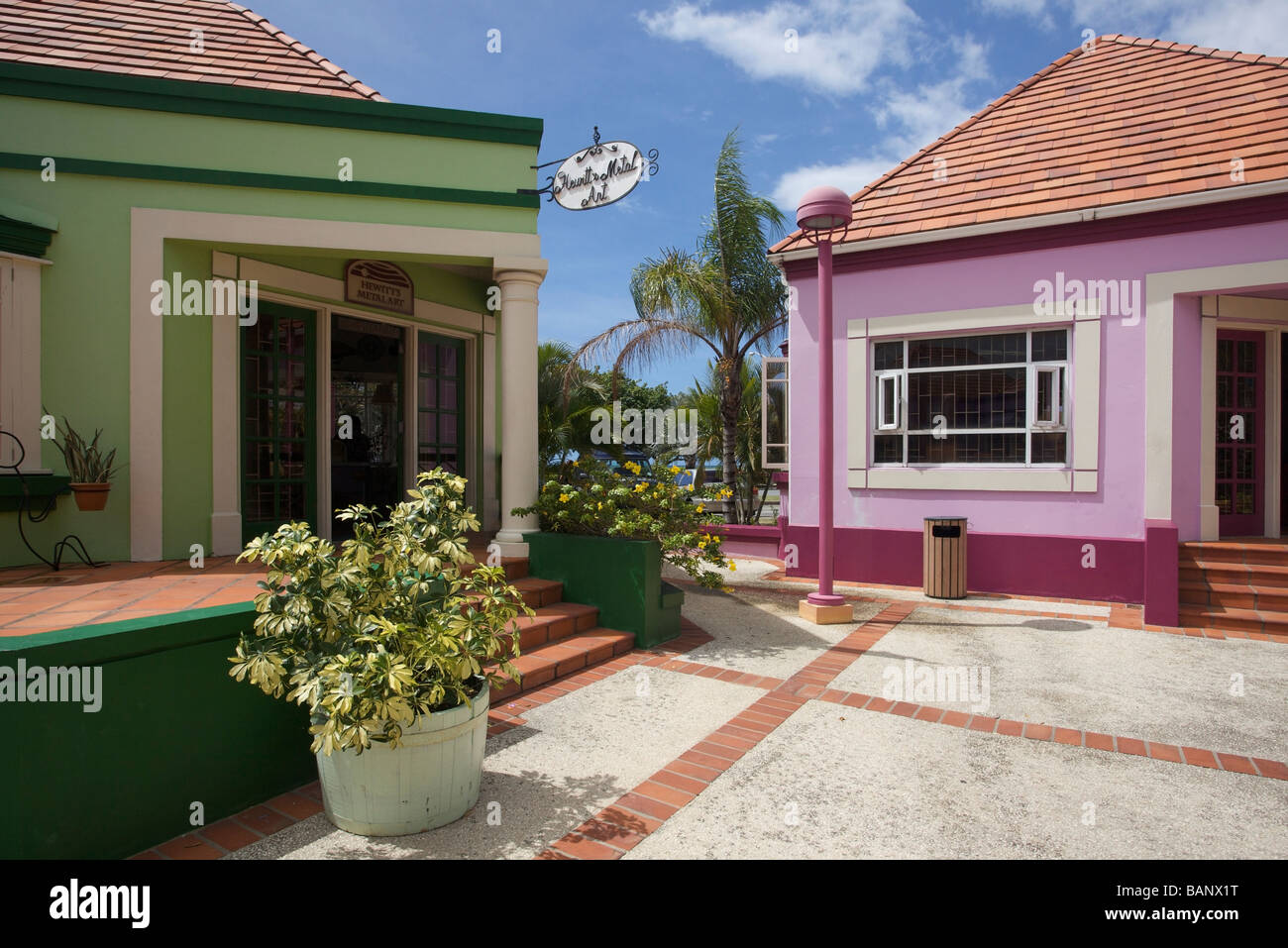 Pelican Craft Centre architectures in Bridgetown, West Coast of Barbados, 'West Indies' Stock Photo