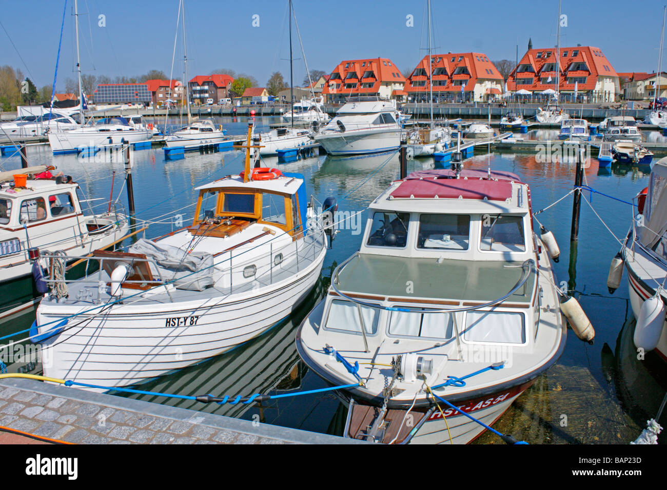 marina at Wiek, Ruegen Island, Mecklenburg Western-Pomerania, Northern ...