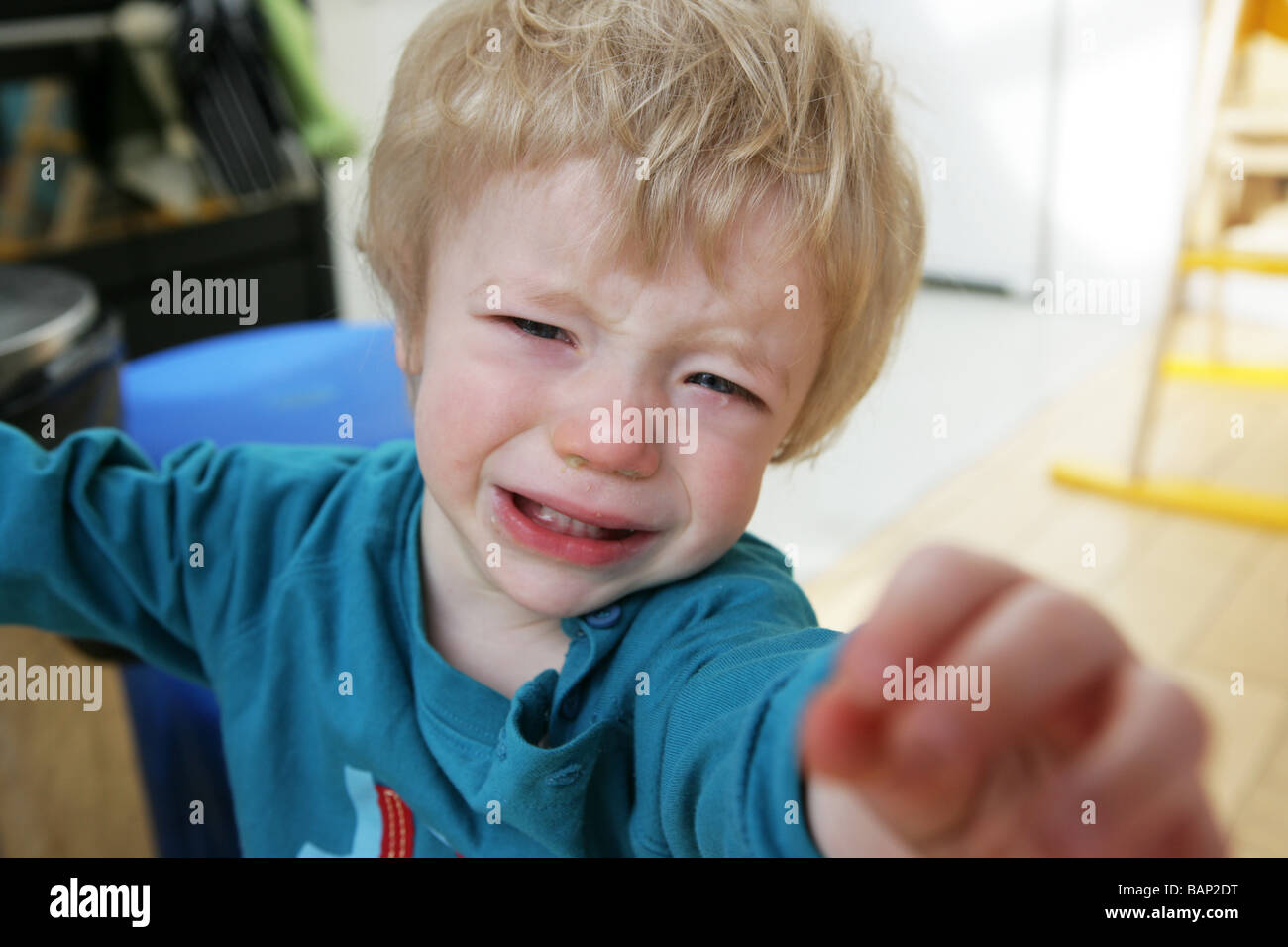 little boy unhappy Stock Photo