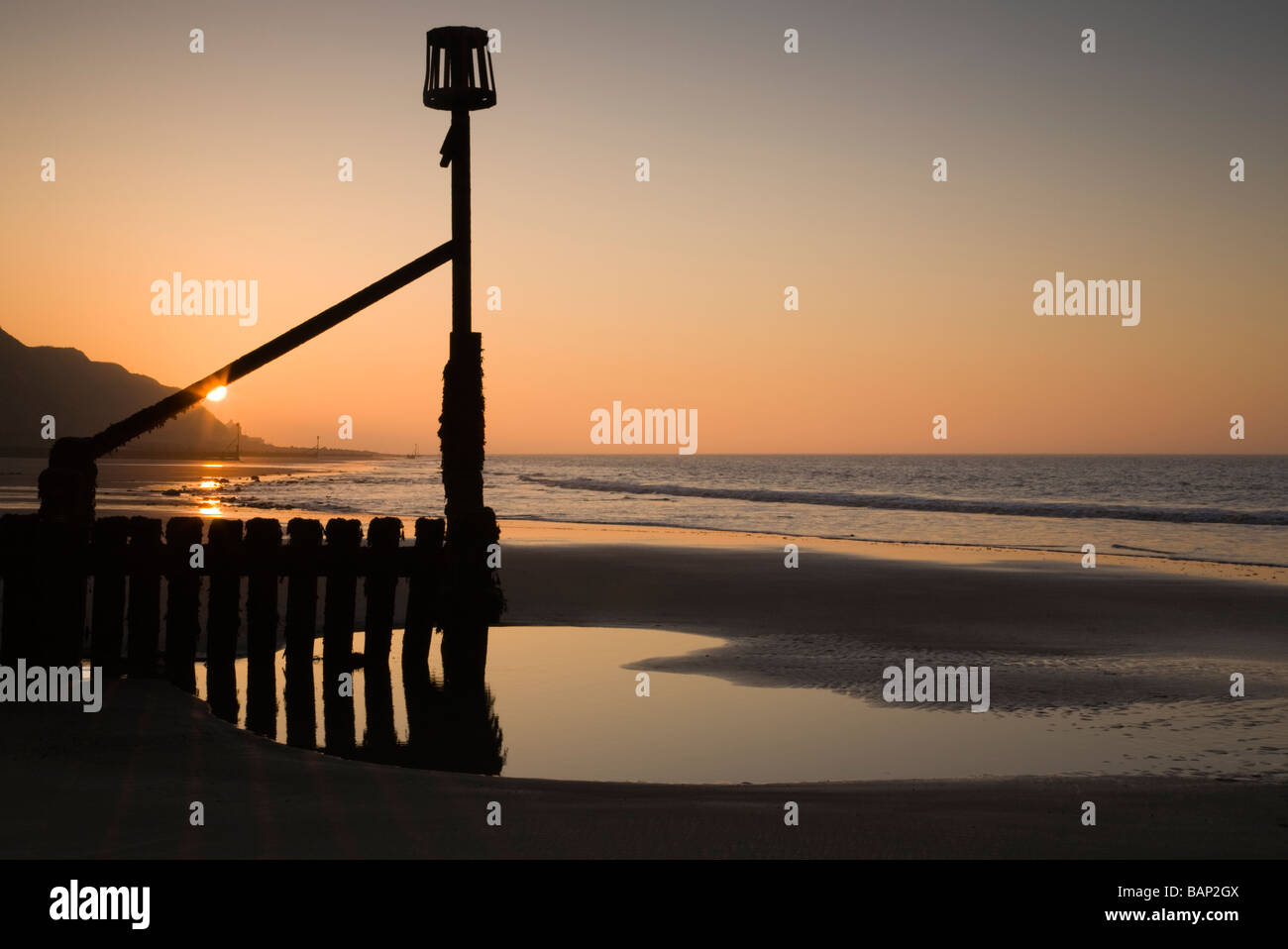 Sheringham beach at Sunset Stock Photo - Alamy