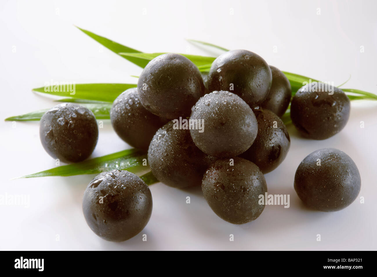 Acai Berries anti oxidant fruit Stock Photo