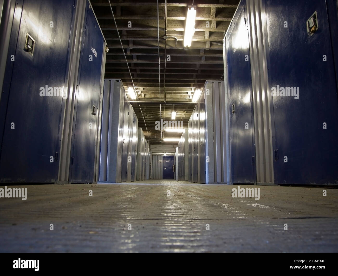 Storage locker facility in New York on Sunday January 4 2009 Richard B Levine Stock Photo