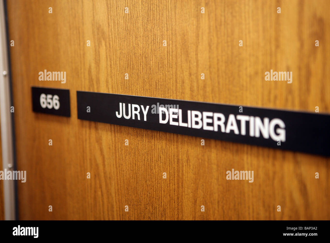 A Jury deliberation room in a USA Courthouse Stock Photo