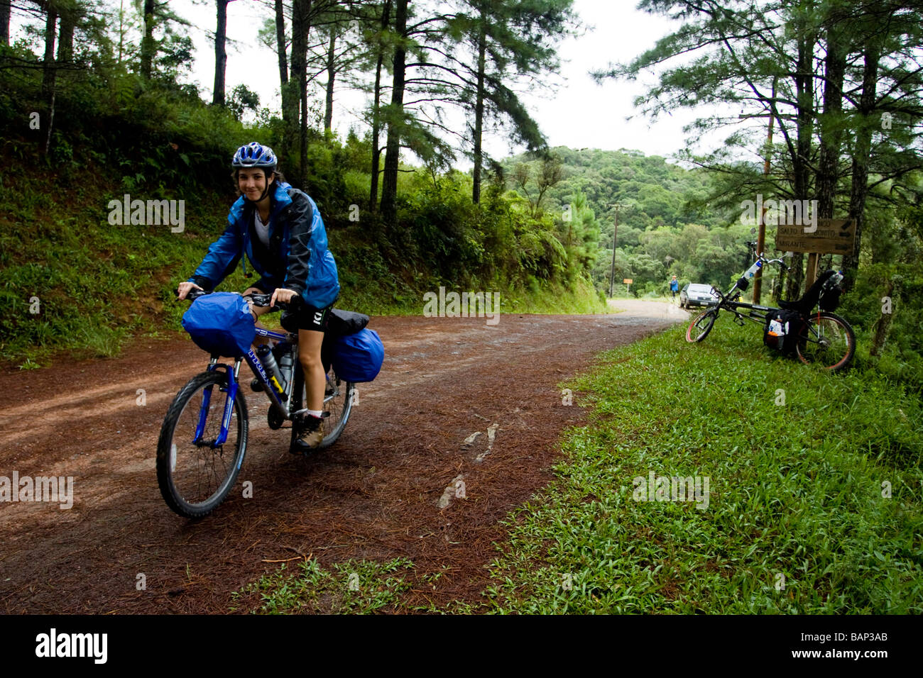 European Valley - Bike touring at Santa Catarina in Brazil Stock Photo